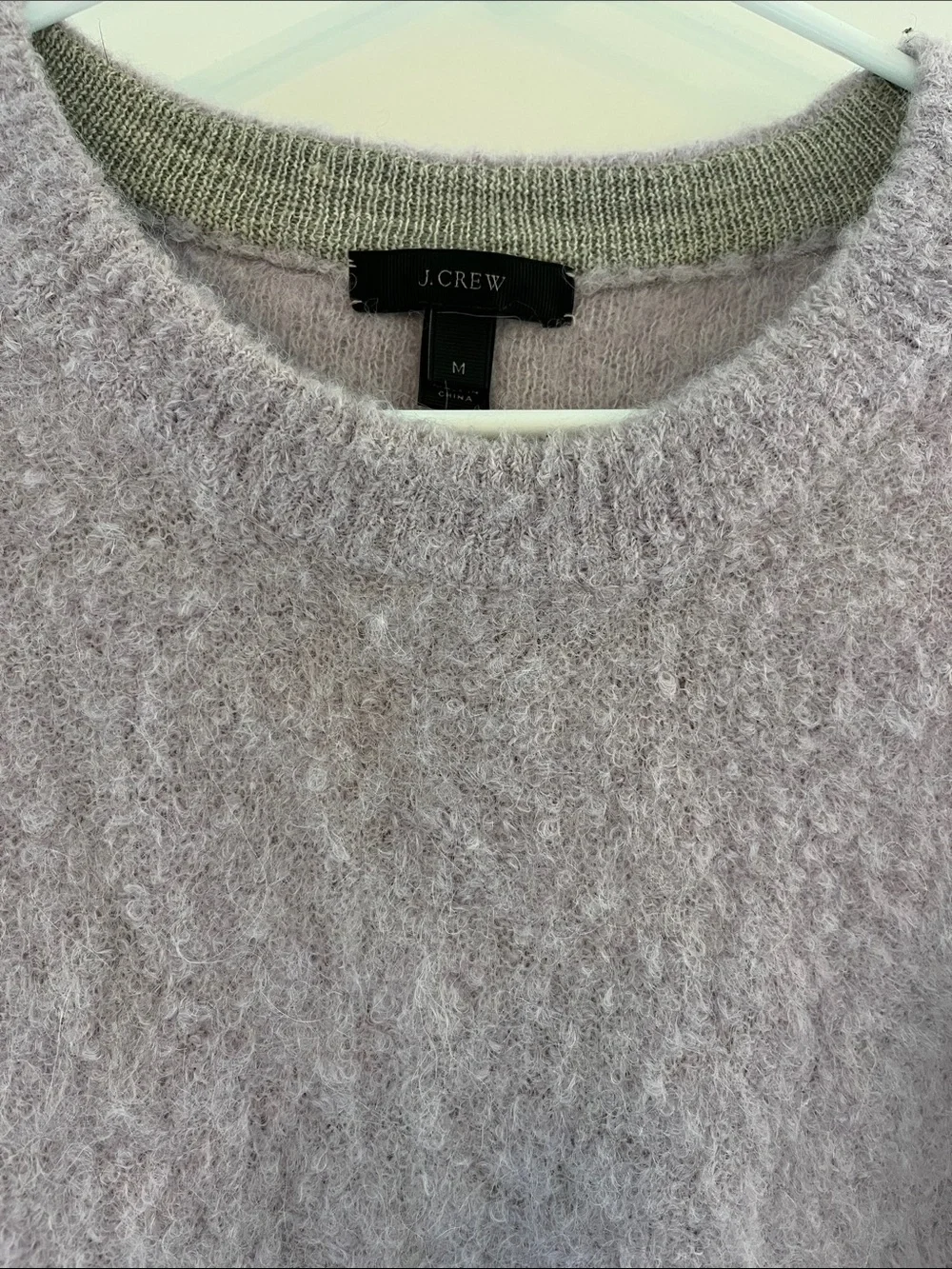J Crew Fuzzy Lavender Crewneck Women's Sweater